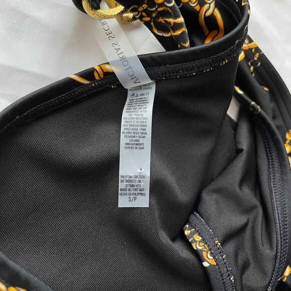Victoria's Secret Black Chains Equestrian Swim Bottom Small Women's - Picture 3 of 6